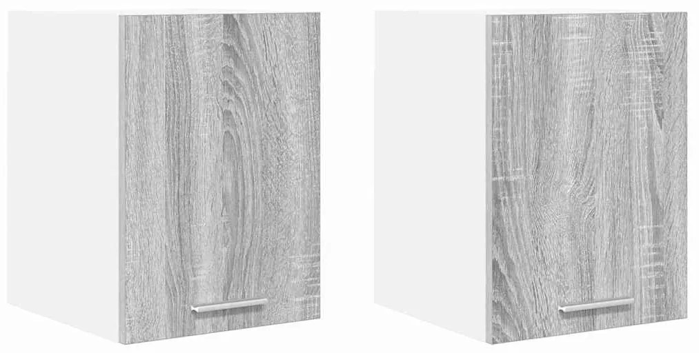 vidaXL Κρεμαστό ντουλάπι 2 pcs Γκρι Σομόνα και Λευκό 30 x 31 x 40 εκ.