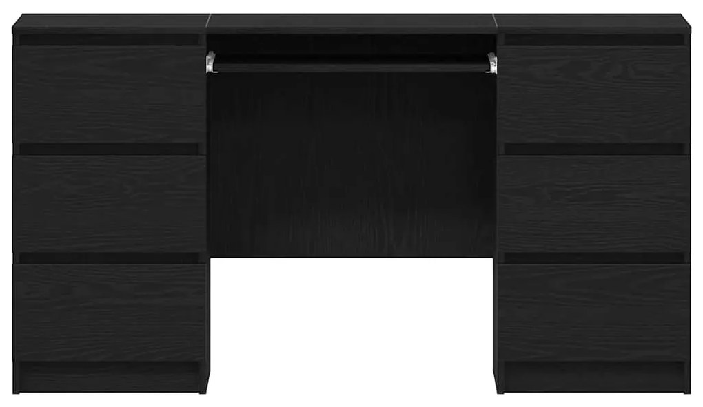 vidaXL Γραφείο Μαύρη δρυς 140 x 50 x 76 εκ. Επεξεργασμένο ξύλο