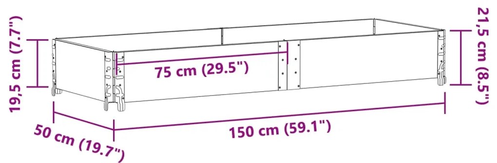 ΖΑΡΝΤΙΝΙΕΡΑ ΚΗΠΟΥ ΚΑΦΕ 150X50 ΕΚ. ΑΠΟ ΜΑΣΙΦ ΞΥΛΟ ΠΕΥΚΟΥ 3295406