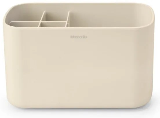 Κουτί αξεσουάρ μπάνιου Brabantia ReNew 1006270, Ανθεκτικό στη διάβρωση, Εσωτερικό διαχωριστικό, Αντιολισθητική βάση, Μπεζ