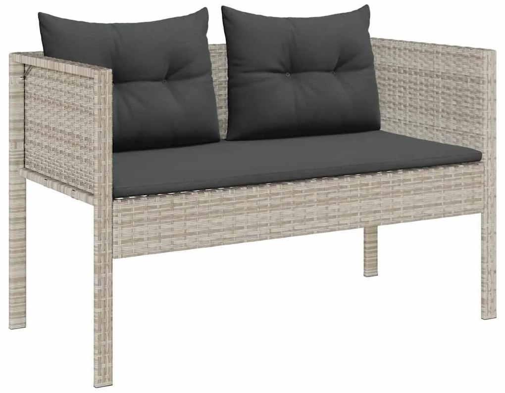 vidaXL Σετ Καναπέ Κήπου με μαξιλάρι 6 pcs Ανοιχτό Γκρι και Σκούρο Γκρι