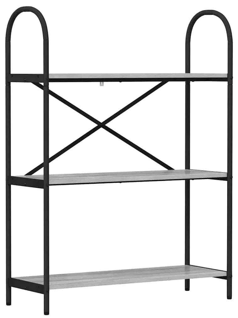 vidaXL Ράφι Βιβλίων Γκρι sonoma 80 x 30 x 109 εκ Επεξεργασμένο ξύλο