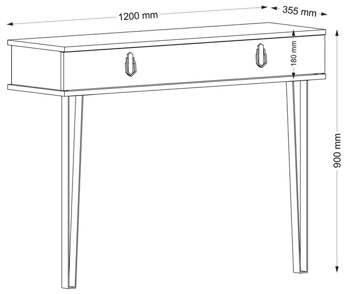 ΚΟΝΣΟΛΑ ΕΠΙΤΟΙΧΙΑ URSULA MEGAPAP ΧΡΩΜΑ ΚΑΡΥΔΙ 120X35,5X90ΕΚ.