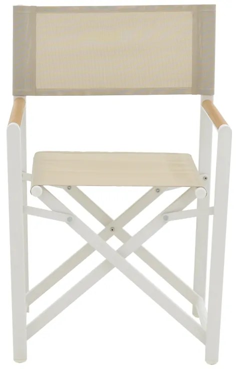 Τραπεζαρία Kliton - Mabu σετ 5τεμ pakoworld αλουμίνιο σε λευκή απόχρωση 80x80x74εκ