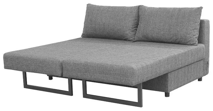 Πολυμορφικός καναπές-κρεβάτι Defry γκρι ύφασμα 230x165x72εκ 230x165x72 εκ.