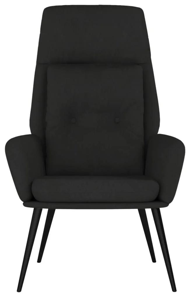 Πολυθρόνα Relax Μαύρη από Συνθετικό Καστόρι - Μαύρο