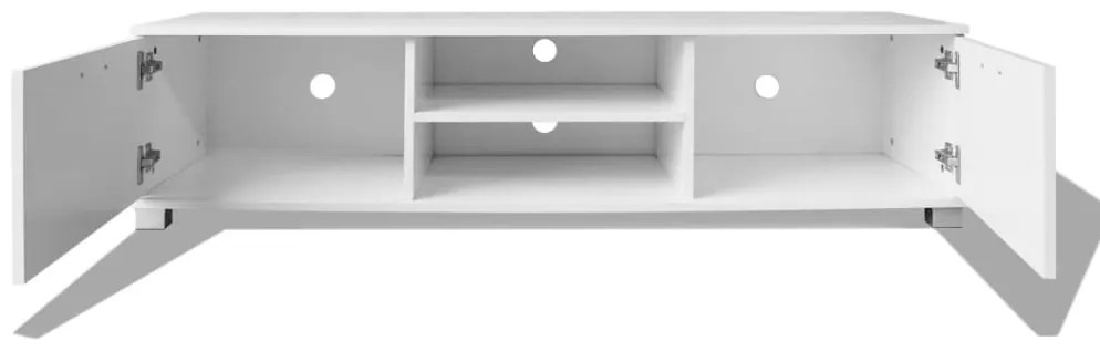 vidaXL Έπιπλο Τηλεόρασης Γυαλιστερό Λευκό 140 x 40,5 x 35 εκ.