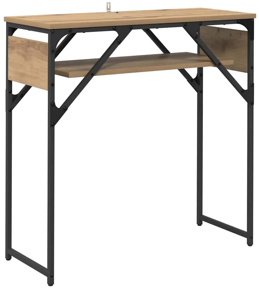 vidaXL ΤραπέζιΚονσόλας Artisan Oak 75x30x75εκ. Επεξεργασμένο ξύλο