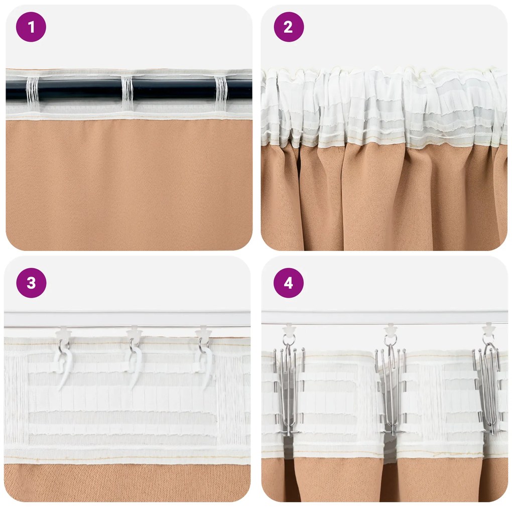 vidaXL Κουρτίνες 2 pcs Ανοιχτό καφέ 225 x 140 εκ. Πολυεστέρας