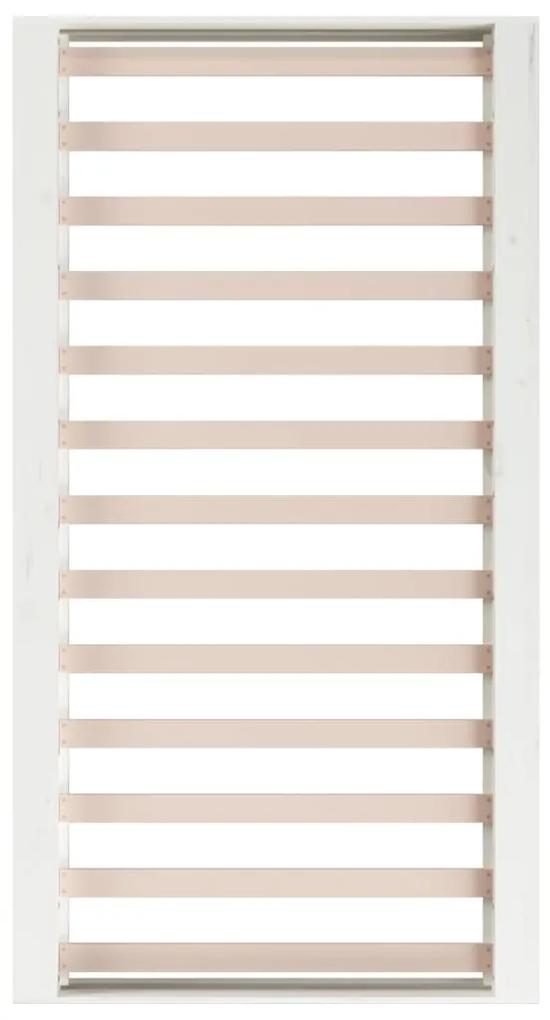 vidaXL Πλαίσιο Κρεβατιού Λευκό 90 x 190 εκ. Μασίφ Ξύλο Single