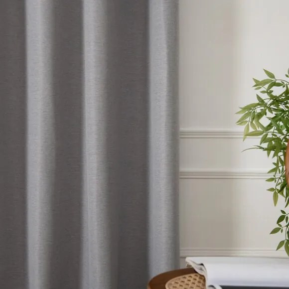 Beauty Home Ύφασμα κουρτίνας με το μέτρο Blackout jacquard σκίασης Glare Art 8444 Φ280 Γκρι