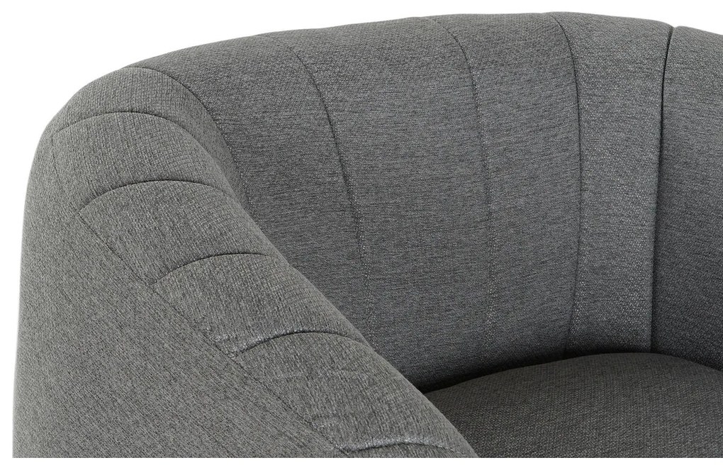 Πολυθρόνα DKD Home Decor Μαύρο Γκρι Αφρός Ξύλο Μέταλλο 81 x 75 x 73 cm