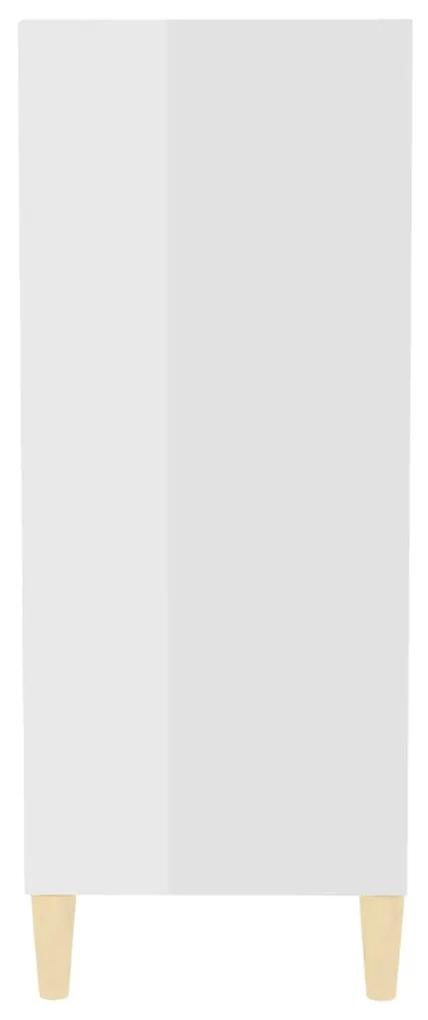 vidaXL Ραφιέρα Γυαλιστερή Λευκή 57 x 35 x 90 εκ. από Μοριοσανίδα
