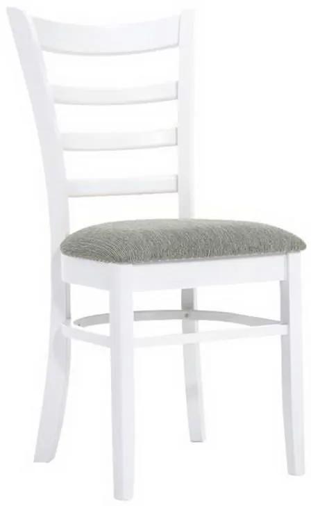 Καρέκλα Naturale Ε7052,4 42x50x91cm White-Grey Σετ 2τμχ Ξύλο,Ύφασμα