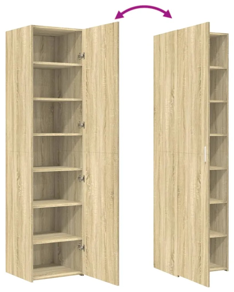 vidaXL Ντουλάπι Sonoma Δρυς 45x42,5x185 εκ. από Επεξεργασμένο Ξύλο