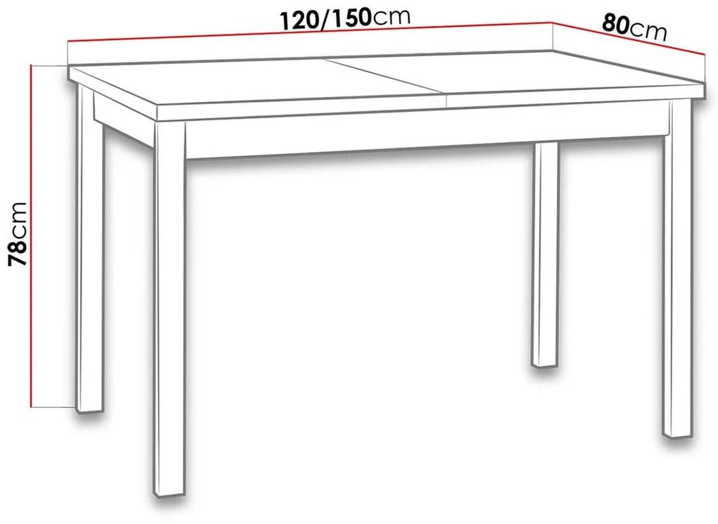Τραπέζι Victorville 125, Grandson δρυς, Άσπρο, 76x80x120cm, 30 kg, Επιμήκυνση, Πλαστικοποιημένη μοριοσανίδα, Ξύλο, Μερικώς συναρμολογημένο