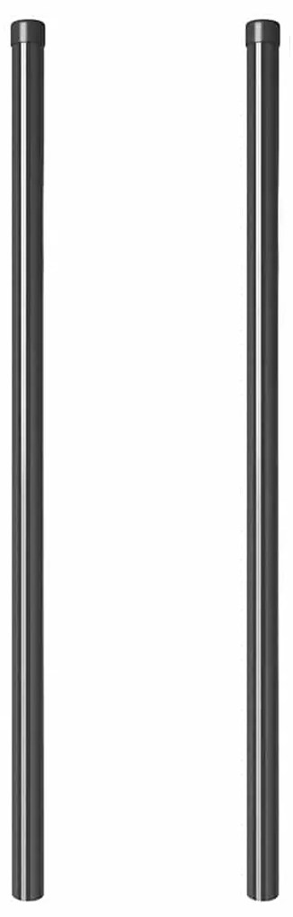 vidaXL Πό posts φράχτη 2 pcs Γκρι 110 cm Ατσάλι με Επικάλυψη Πούδρας