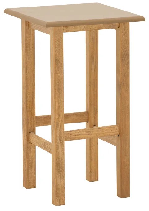 Intrahome Βοηθητικό τραπέζι Bajok Intrahome μασίφ ξύλο οξιάς με επιφάνεια mdf λούστρο καρυδί 35x35x62εκ | SKU: INTRAPA-436111114