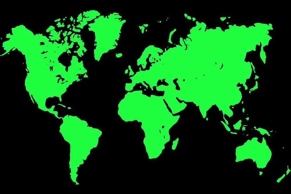 Εικόνα σε πράσινο χάρτη φελλού σε μαύρο φόντο - 120x80  flags