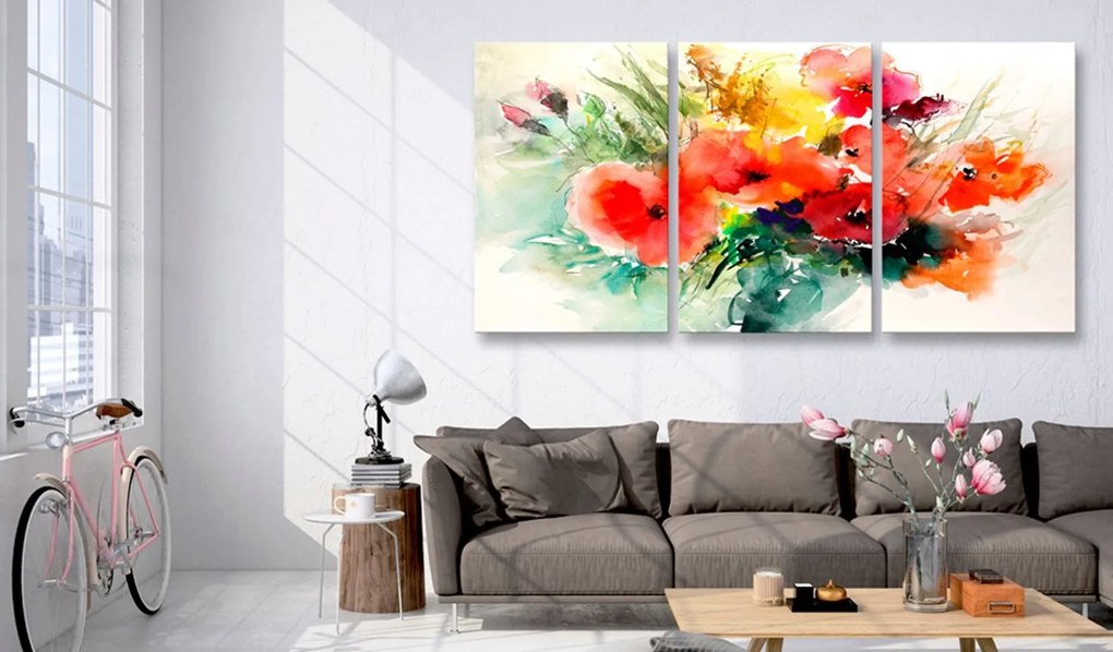 Πίνακας - Watercolor Bouquet  120x60