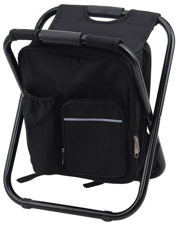 Πτυσσόμενο σκαμπό και σακίδιο camping - 1344 - 170105 - Black-170105_b