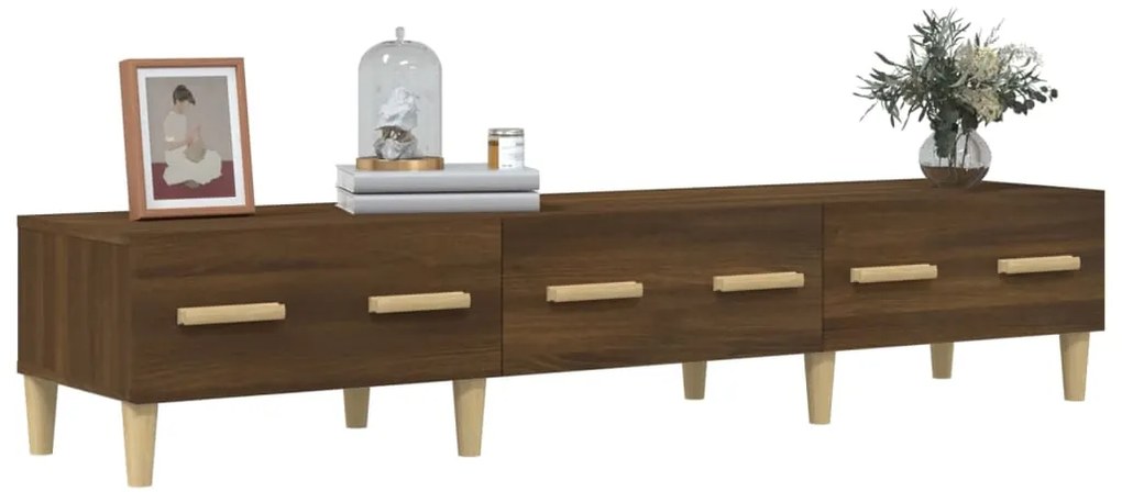 vidaXL Έπιπλο Τηλεόρασης Καφέ Δρυς 150x34,5x30 εκ. Επεξεργασμένο Ξύλο