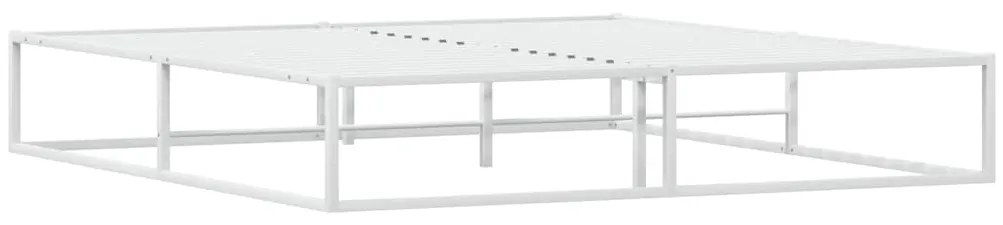 vidaXL Πλαίσιο κρεβατιού χωρίς στρώμα Λευκό 180x200 cm Μεταλλικό