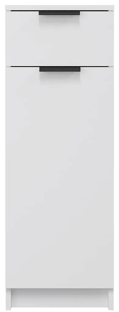 vidaXL Ντουλάπι Μπάνιου Λευκό 32 x 33,5 x 90 εκ. Επεξεργασμένο Ξύλο