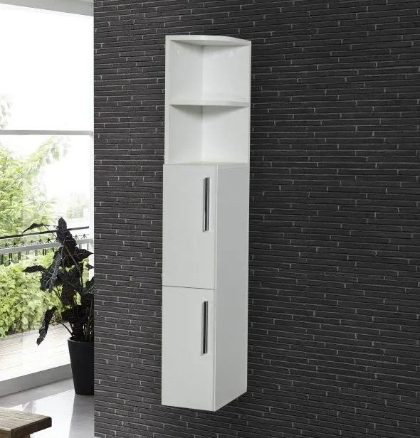 ΓΩΝΙΑΚΗ ΣΤΗΛΗ ALON 3 Λευκό 20 cm 3CAL020WH3 με 2 πόρτες, 20x33x136  3CAL020WH3