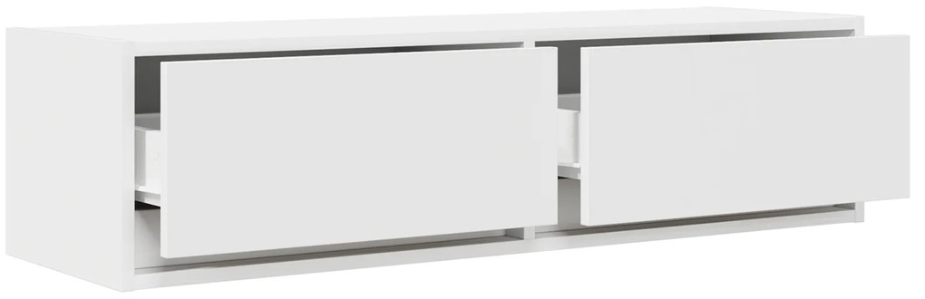 vidaXL Ντουλάπι Τηλεόρασης Λευκό 100x31x25,5 εκ Επεξεργασμένο Ξύλο