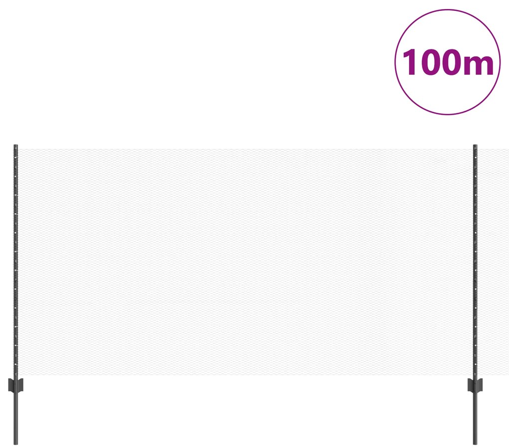 vidaXL Στυλίστων Φρακτών 22 τεμ U-Channel Γκρι 120 εκ Χάλυβας
