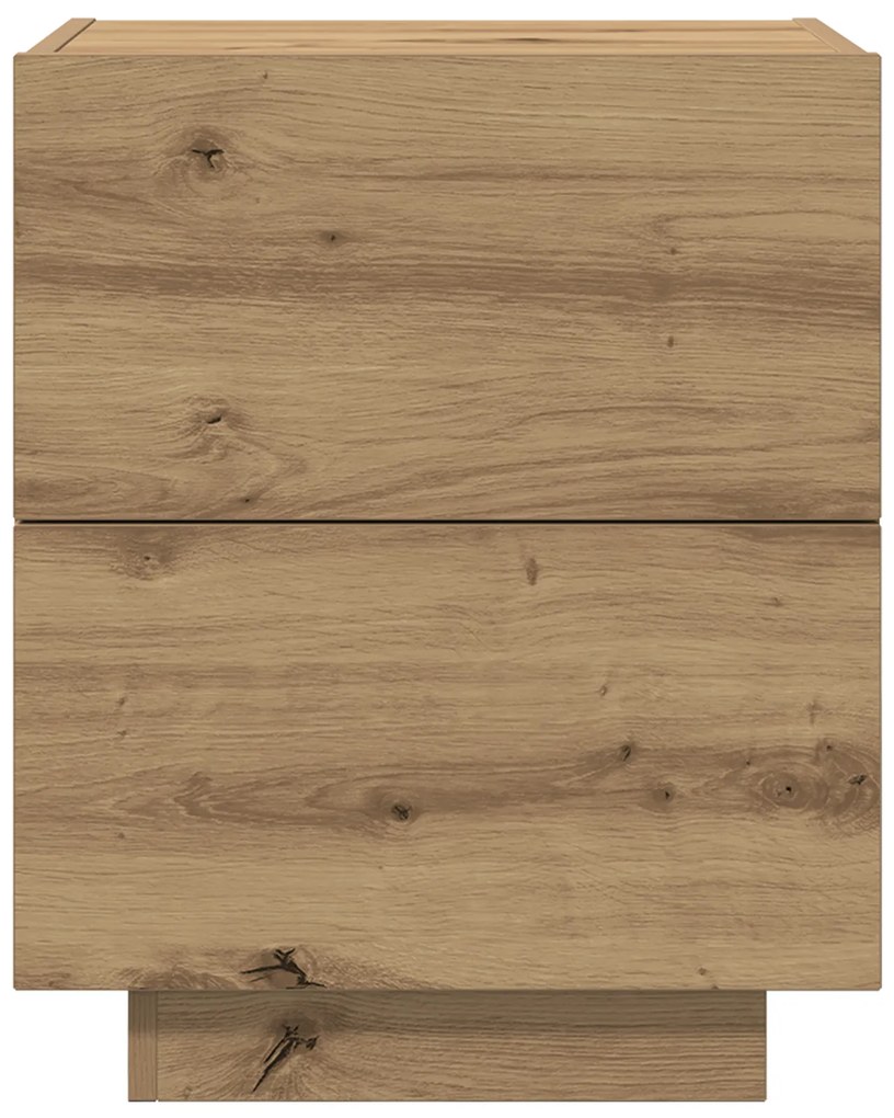 vidaXL Κομοδίνο με LED Φωτιστικά Artisan Oak 45x40x55 εκ.