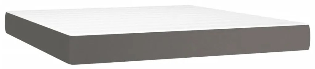 ΚΡΕΒΑΤΙ BOXSPRING ΜΕ ΣΤΡΩΜΑ ΓΚΡΙ 180X200 ΕΚ. ΣΥΝΘΕΤΙΚΟ ΔΕΡΜΑ 3132397