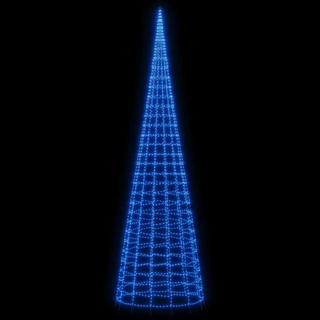 vidaXL Χριστουγεν. Δέντρο για Ιστό Σημαίας 3000 LED Μπλε 800εκ.