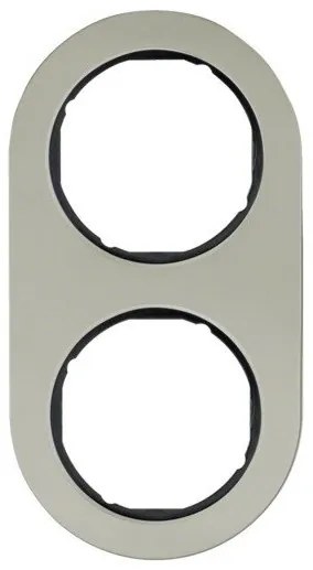Πλαίσιο πριζοδιακόπτη inox με μαύρο R.Classic Berker-10122004-Inox 10122004