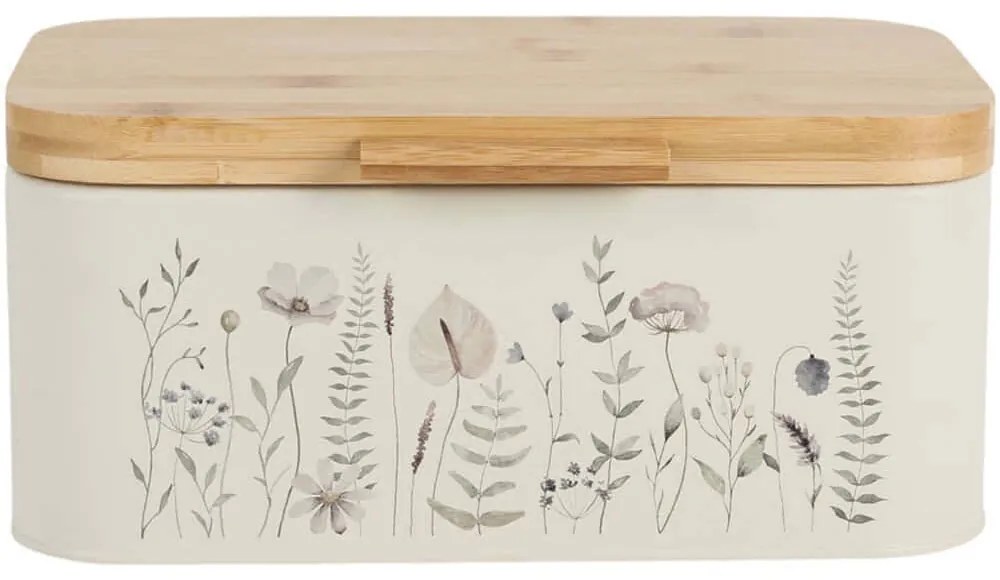 Ψωμιέρα 845286 30x19,8x13,4cm Natural-White Ankor Μέταλλο,Bamboo