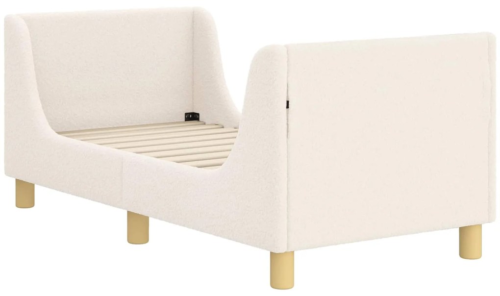 vidaXL Κρεβατική βάση για παιδιά με προσκέφαλο Κρεμ 70 x 140 cm