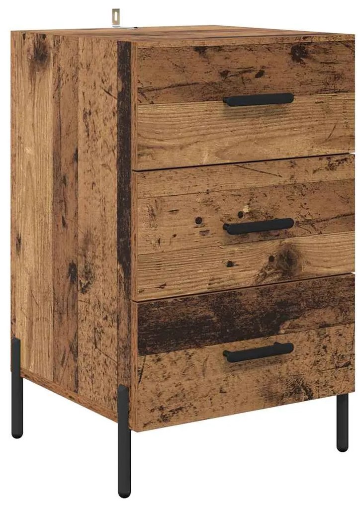 vidaXL Κομοδίνο Παλιό ξύλο 40 x 40 x 66 εκ. Επεξεργασμένο ξύλο