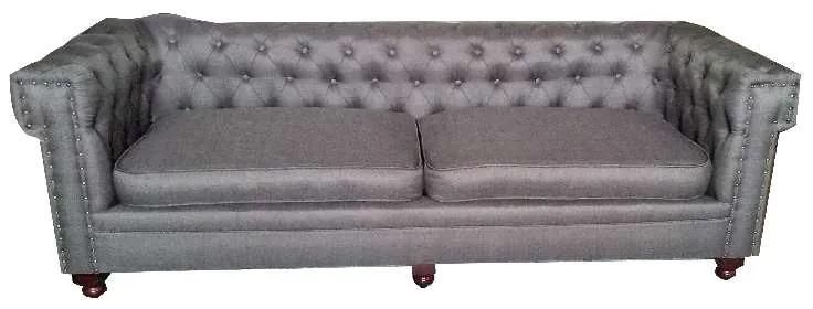 Καναπές τριθέσιος υφασμάτινος Evan με δύο μαξιλάρια καθίσματος - Ύφασμα - AV41907-2M