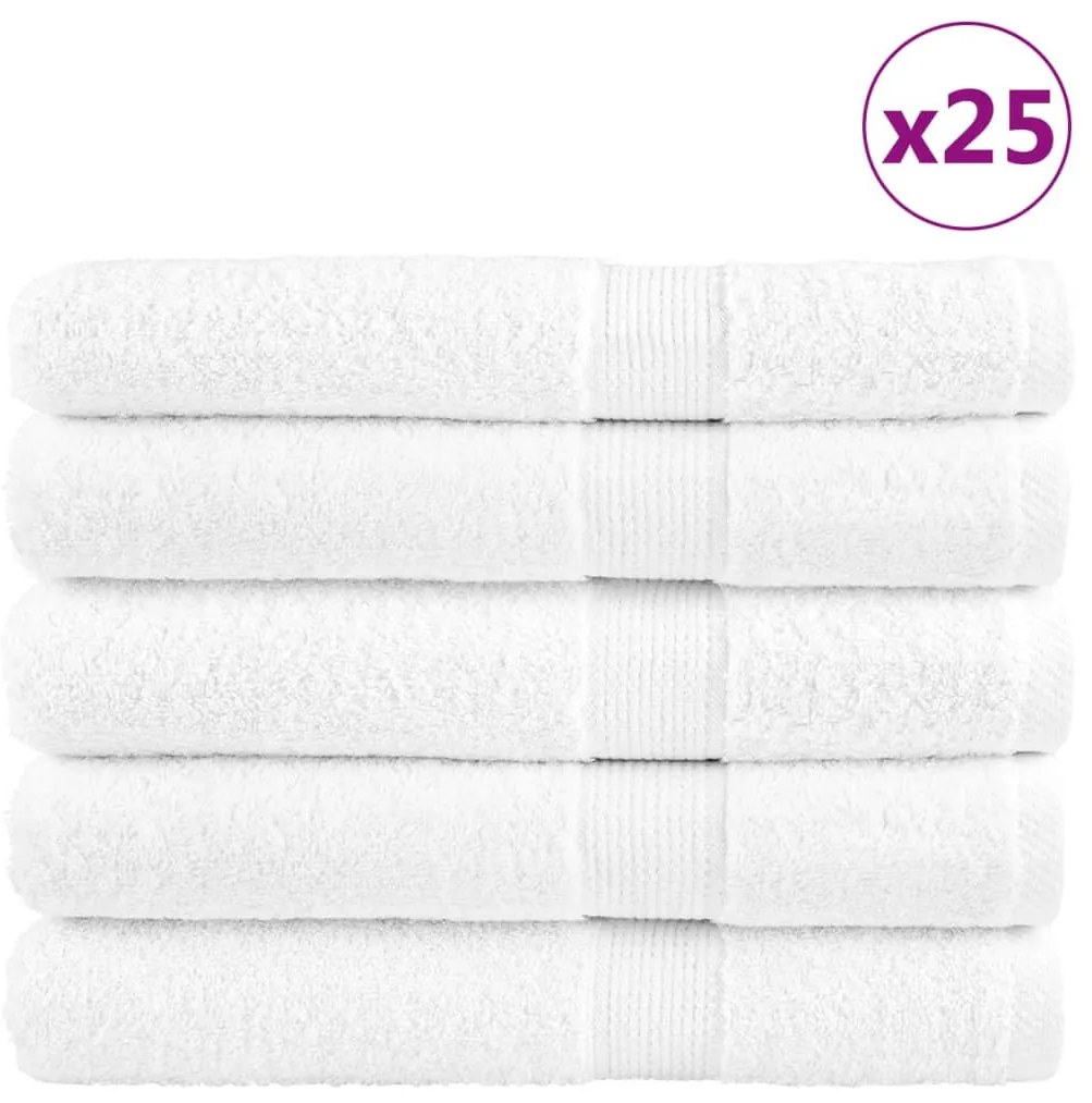 vidaXL Πετσέτες Σάουνας SOLUND 25 Τεμ Λευκές 80x200εκ. 600γρ/μ²