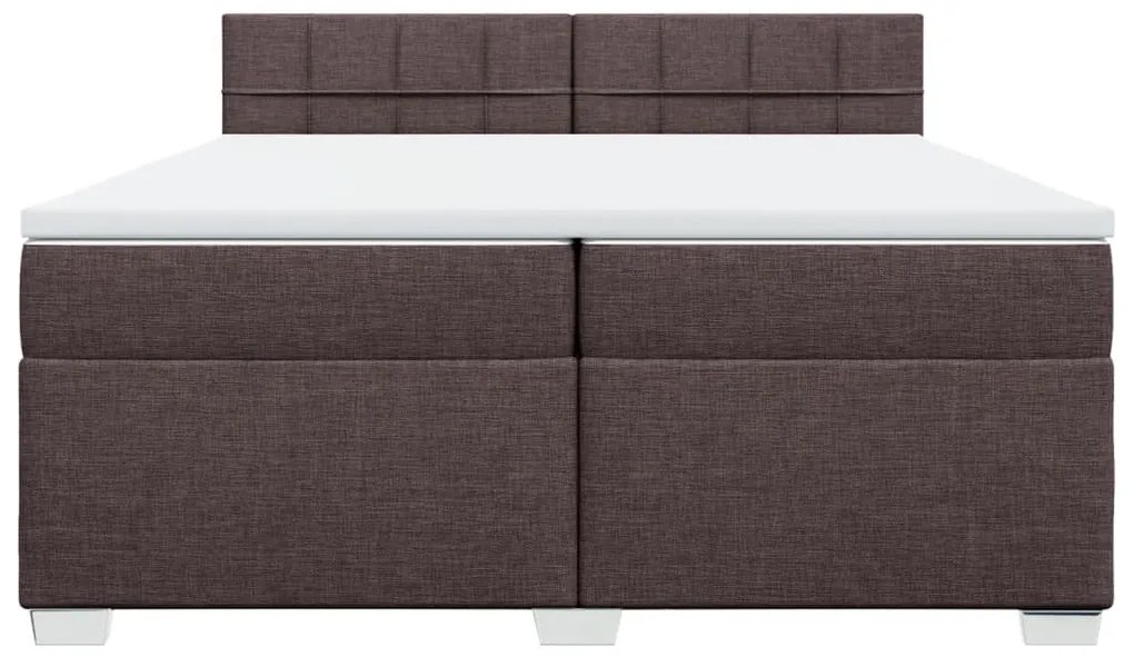 ΚΡΕΒΑΤΙ BOXSPRING ΜΕ ΣΤΡΩΜΑ ΣΚΟΥΡΟ ΚΑΦΕ 200X200 ΕΚ. ΥΦΑΣΜΑΤΙΝΟ 3288298