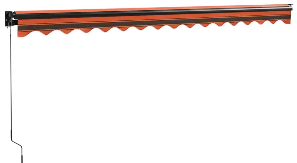 vidaXL Τέντα Πτυσσόμενη Πορτοκαλί/Καφέ 4,5 x 3 μ. Ύφασμα και Αλουμίνιο