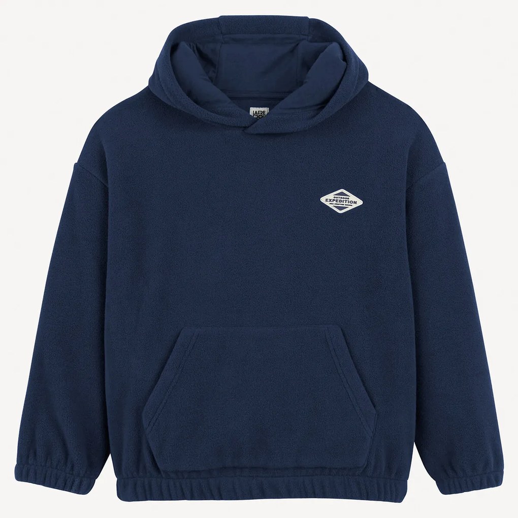 Φούτερ oversize από φλις με κουκούλα