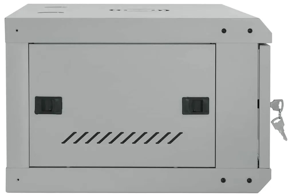 vidaXL Ντουλάπα δικτύου με αποθήκευση Γκρι 60 x 45 x 35 cm Ατσάλι