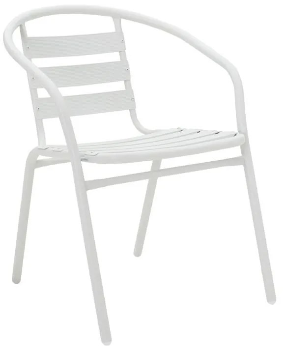 Σετ κήπου - Τραπεζαρία Vergo - Tade 3 τεμ. μέταλλο λευκό Φ60x70 εκ. 60x60x70 εκ.