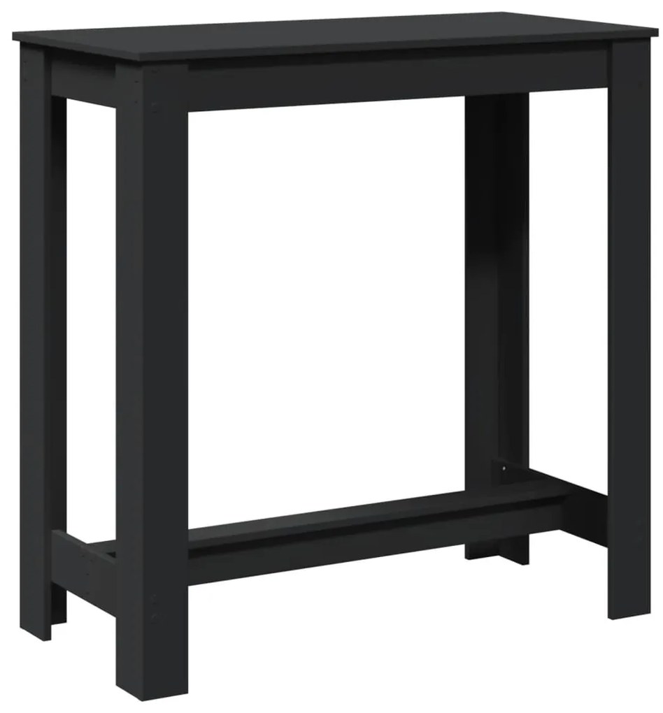 vidaXL Τραπέζι Μπαρ Μαύρο 102x50x103,5εκ. Επεξεργ. Ξύλο