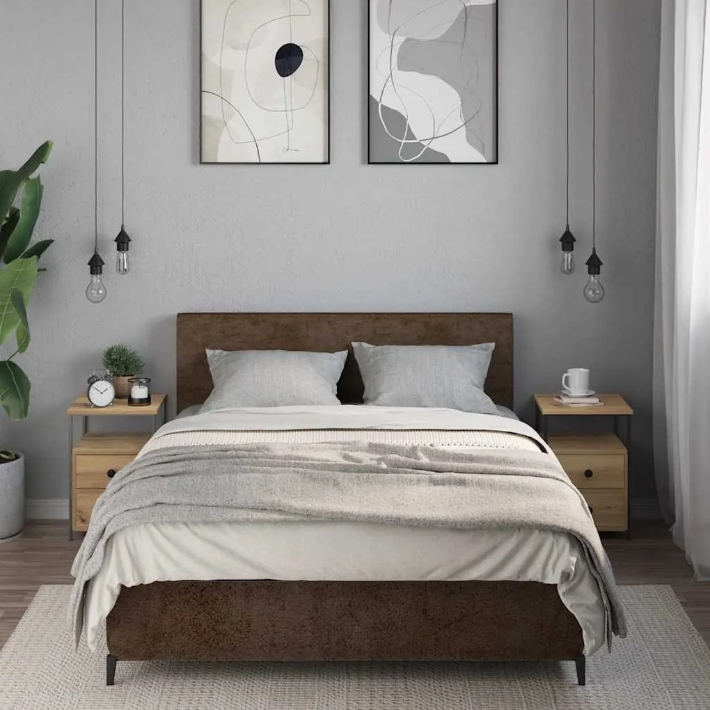 vidaXL Κομοδίνα 2 τεμ Artisan Oak 34x35,5x50 cm Κατασκευασμένο ξύλο