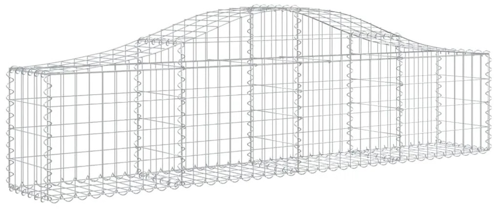 vidaXL Συρματοκιβώτια Τοξωτά 4 τεμ. 200x30x40/60 εκ. Γαλβαν. Ατσάλι