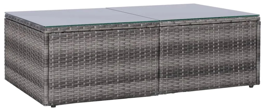 vidaXL Σαλόνι Κήπου 8 Τεμαχίων Γκρι από Συνθετικό Ρατάν με Μαξιλάρια