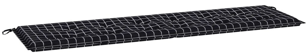 vidaXL Μαξιλάρι Πάγκου Κήπου - Καρό Μοτίβο - 180 x 50 x 4 εκ - Ύφασμα Οξφόρδης